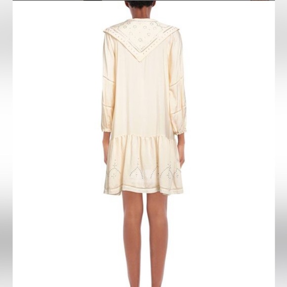 NWT MUNTHE Capture Dress Boho Ruffle Studded Sustainable Long Sleeve EU 40 - Picture 5 of 9